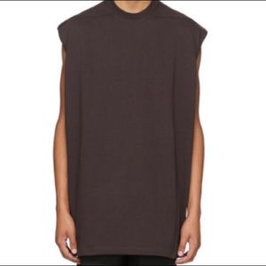 Rick Owens Sleeveless Tarp T Burgundy XL (44)